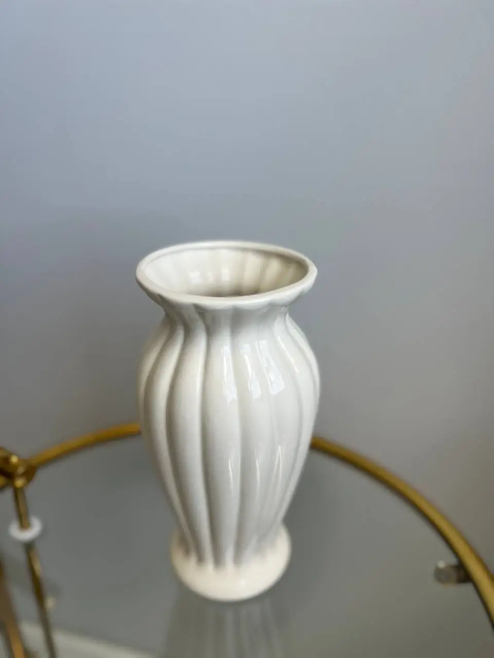 white ceramic vase minimalist flower vase 10.2 in tall
